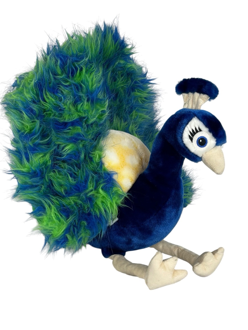 Gund Blue & Green Faux Feather Plume Midnight the Peacock - Picture 3 of 11